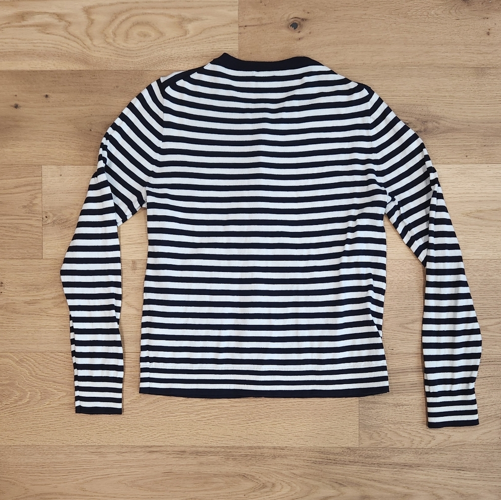 Navy Stripped Caryn Cardigan - Picture 3 of 4